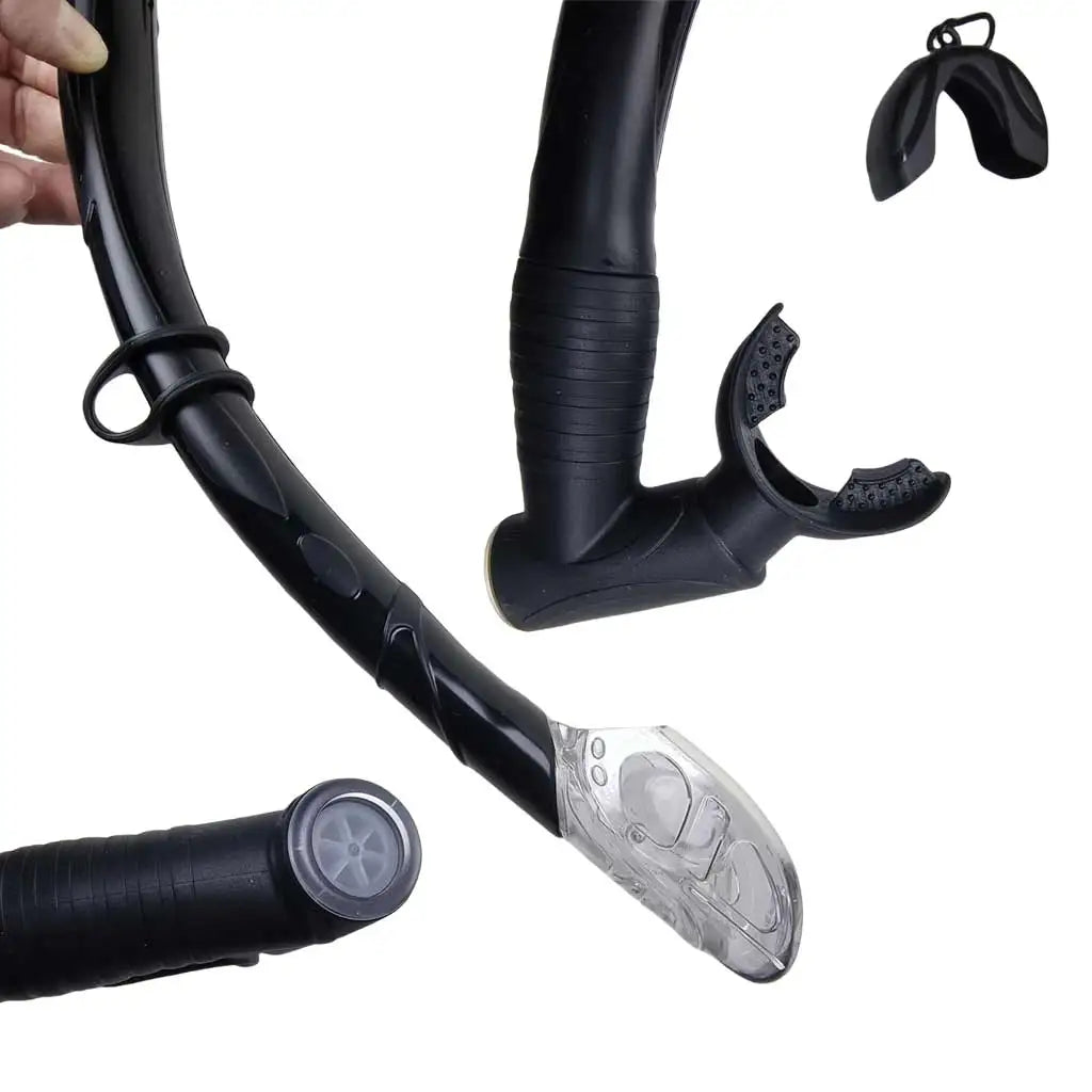 Diving Snorkel Silicone Full Dry Tube Underwater Diving One way purge valve Snorkeling Air Breathing Tube Hose Oasis Select
