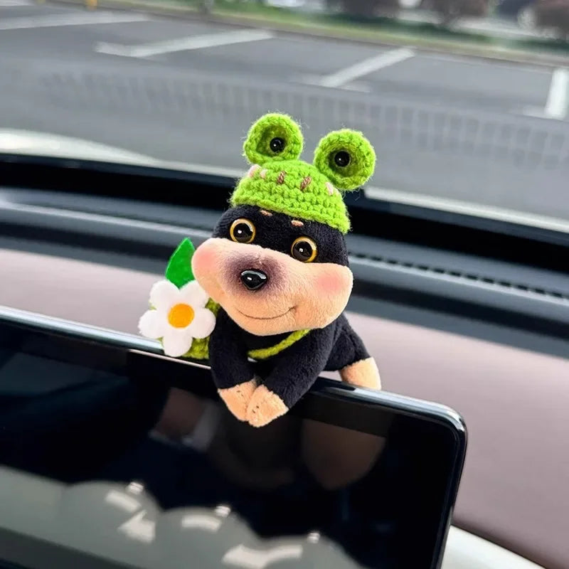 New Car Decor Bee Dog Doll Cars Central Control Screen Display Ornaments Screen Decoration Car Interior DecorAccessories Oasis Select Style2