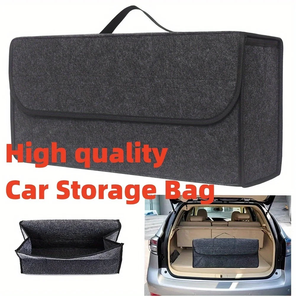 Felt Big Anti Slip Compartment Boot Storage Organizer Tool Car Storage Bag Car Trunk Organizer Soft Felt Storage Box Accessories Oasis Select
