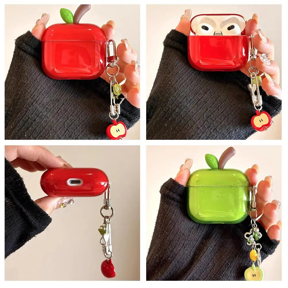 AirPods Pro 2 / AirPods 4 Silicone Case – Apple Branch & Keychain