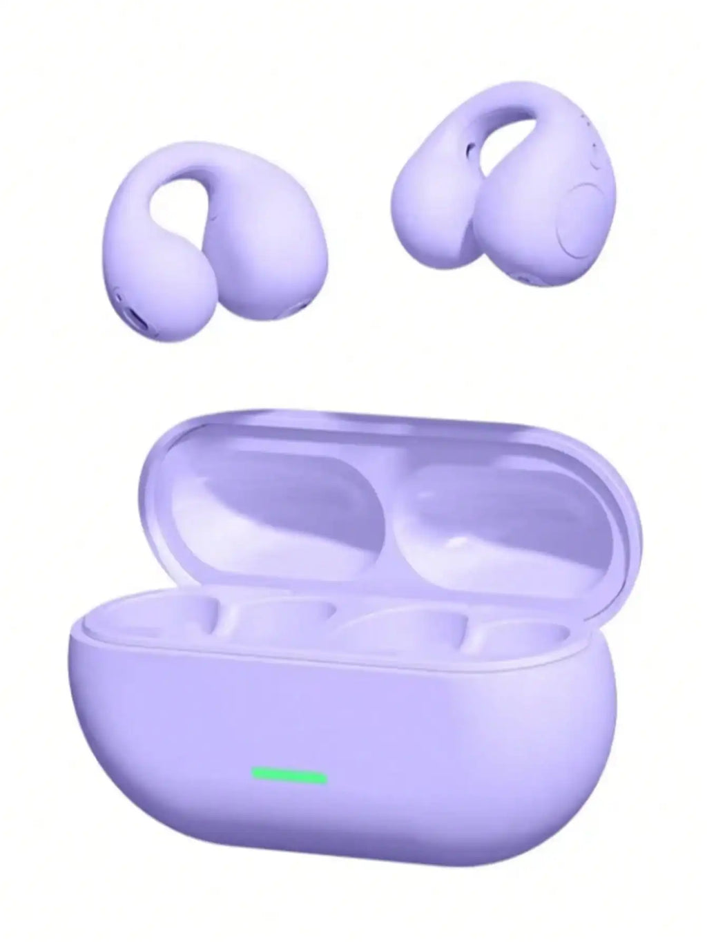 TWS Fone Bluetooth Headset 5.3 Wireless Air Conduction Headphones Clip Ear Music Noise Canceling HD Call Sports Gaming Earphone Oasis Select purple