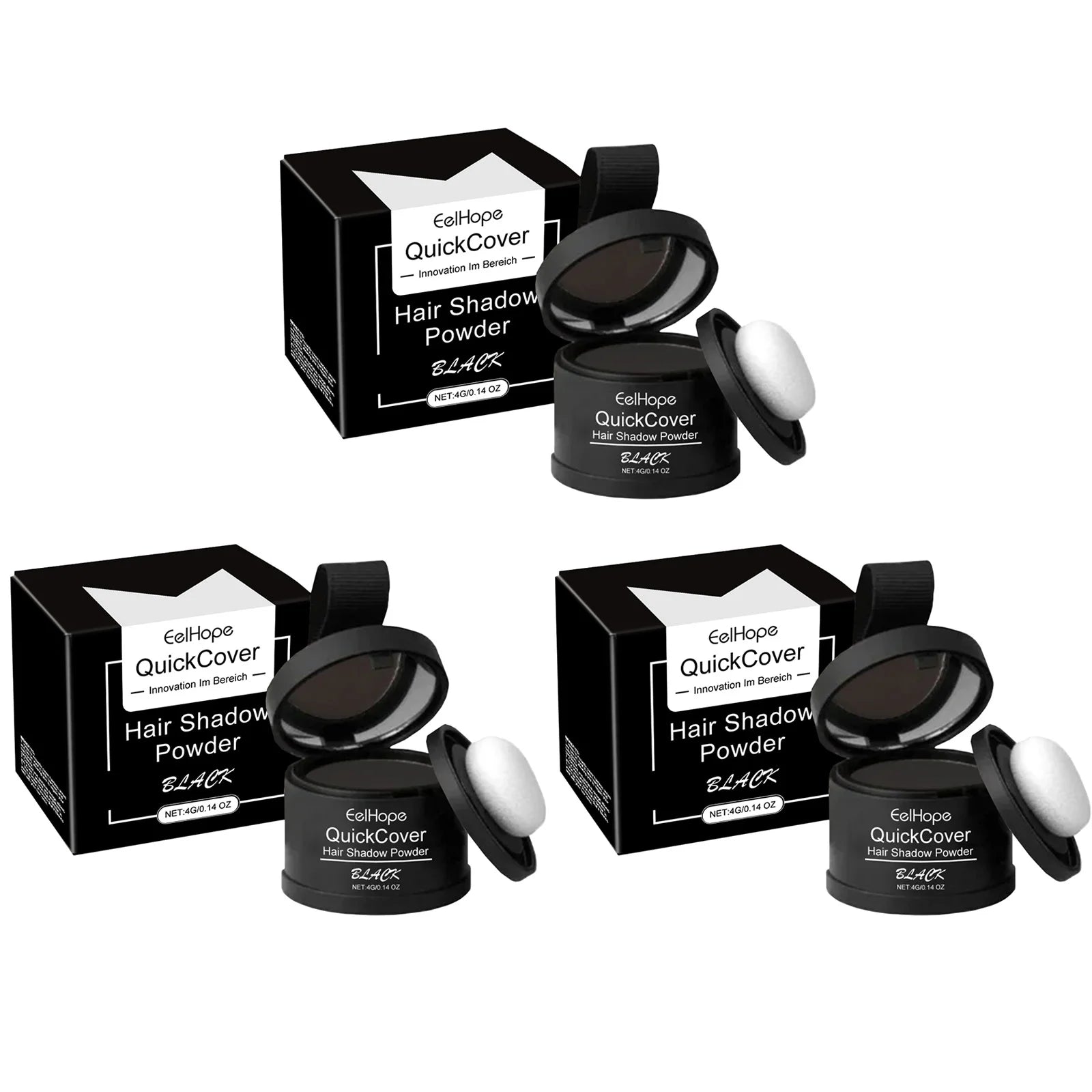 Eelhope Black Hairline Powder – Waterproof Root Cover 4g Hairline Cover Powder Oasis Select Buy 1 Get 2 Free