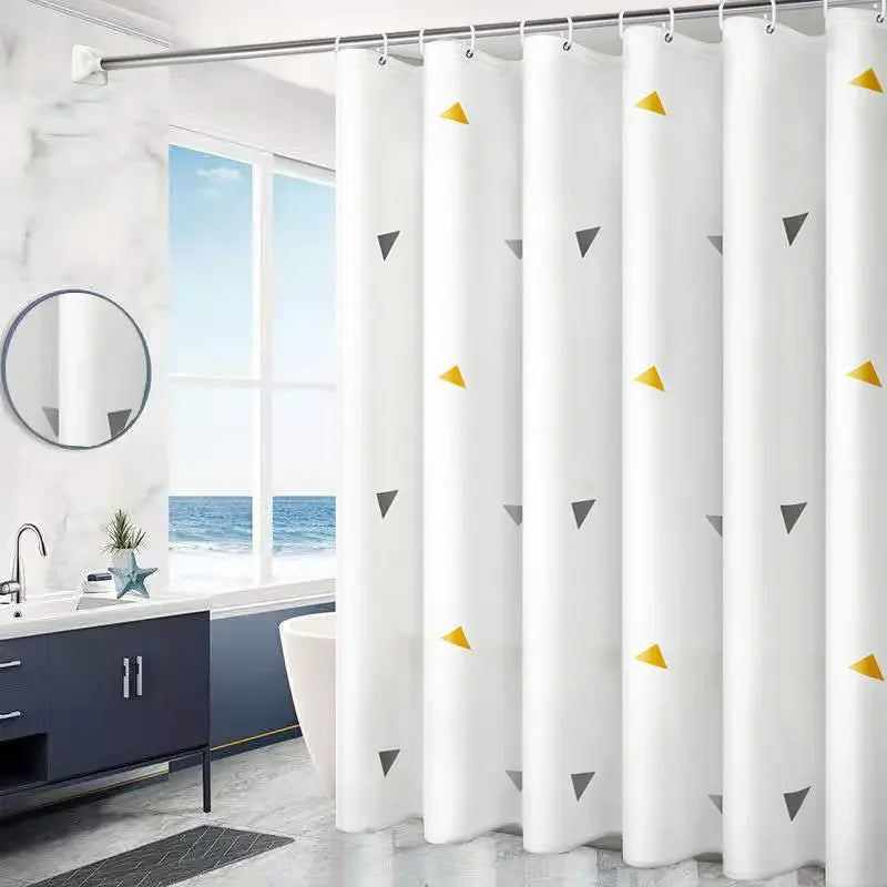 Eco Friendly PEVA Waterproof Bath Curtain Rustproof Grommets Leaf Design Modern Bathroom Decor Set Includes Hooks Oasis Select M 100x180cm