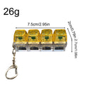 LED Keyboard Key Chain Fidget Toy for Adults Fidget Clicker Decompression Keychains Stress Relief Gadget Interesting Pendant Oasis Select Yellow