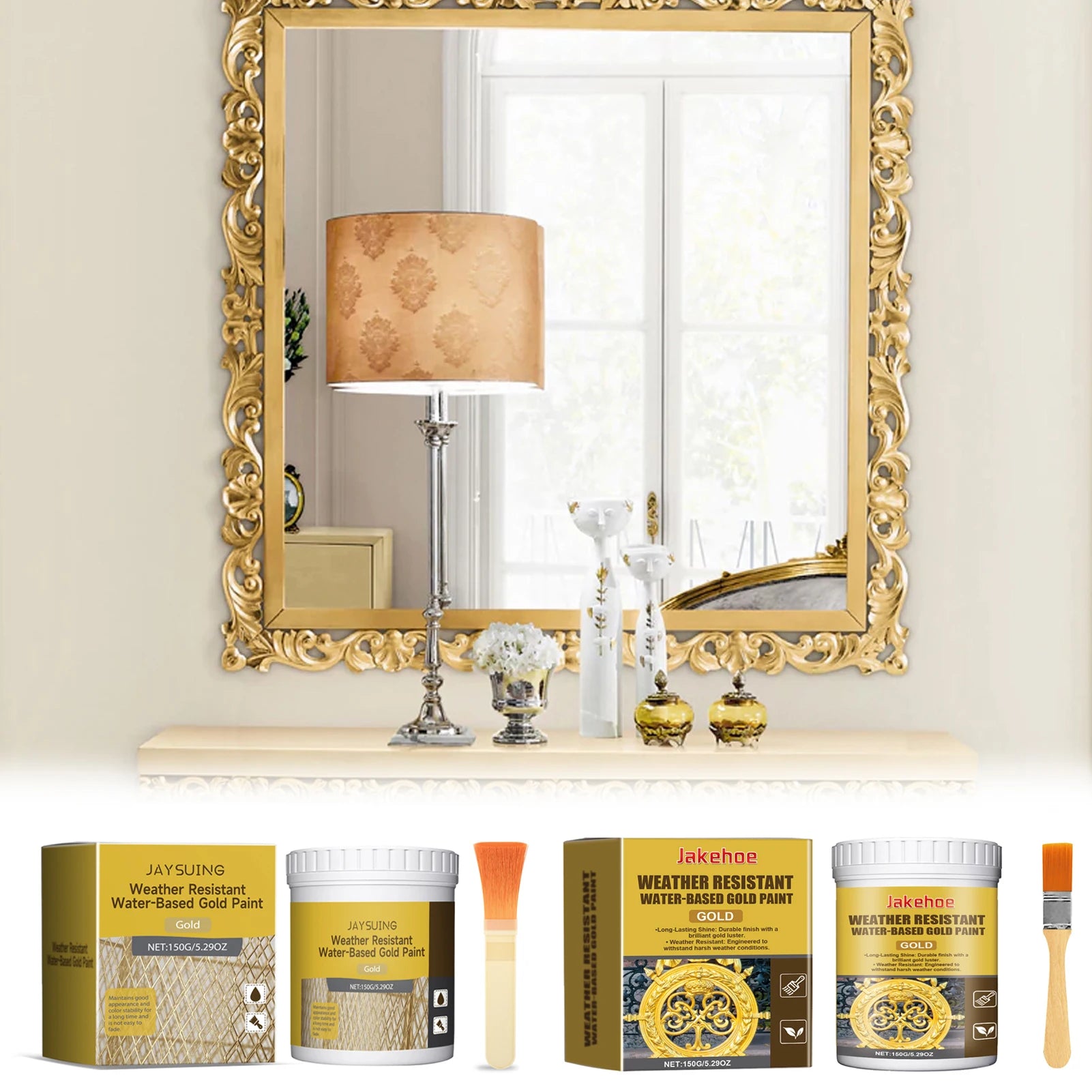 Outdoor Metallic Gold Paint | Weather-Resistant Water-Based