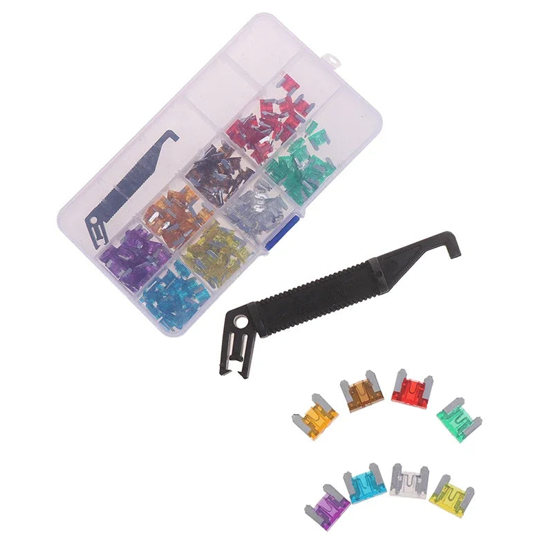 100x Micro Auto Car Low Profile Mini Blade Fuse Kit 3A5A7.5A10A15A 20A25A30A Oasis Select