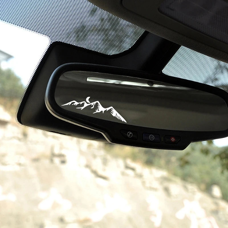 Mountain Moon Outdoor Personalized Car Rear View Mirror Makeup Mirror Decorative Stickers Helmet Mug Laptop Cell Phone Cute Mini Oasis Select