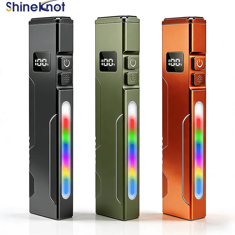 Shineknot RGB EDC Flashlight – UV, Magnet & Multi-Mode Torch