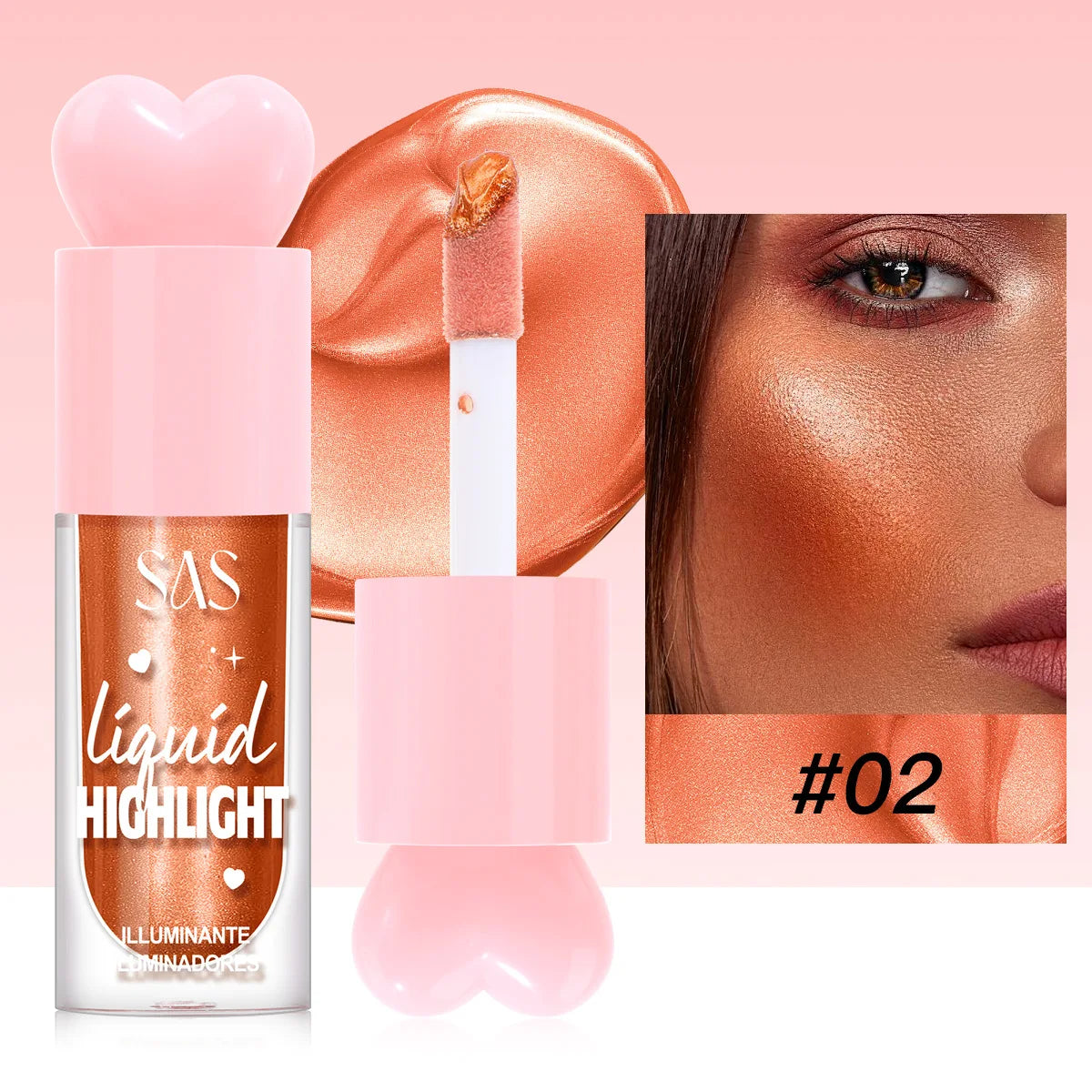 SAS Liquid Highlighter – Face & Body Shimmer Contour Makeup