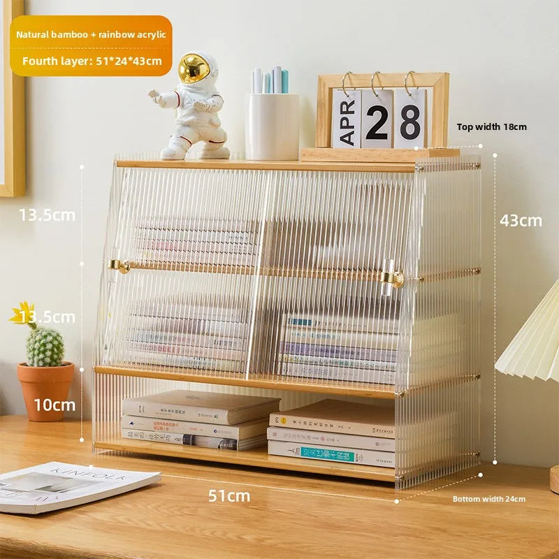 Simple desk bookshelf Student dormitory desktop shelf Desk multi-layer storage rack Desk corner small bookcase Oasis Select Primary T 4-51