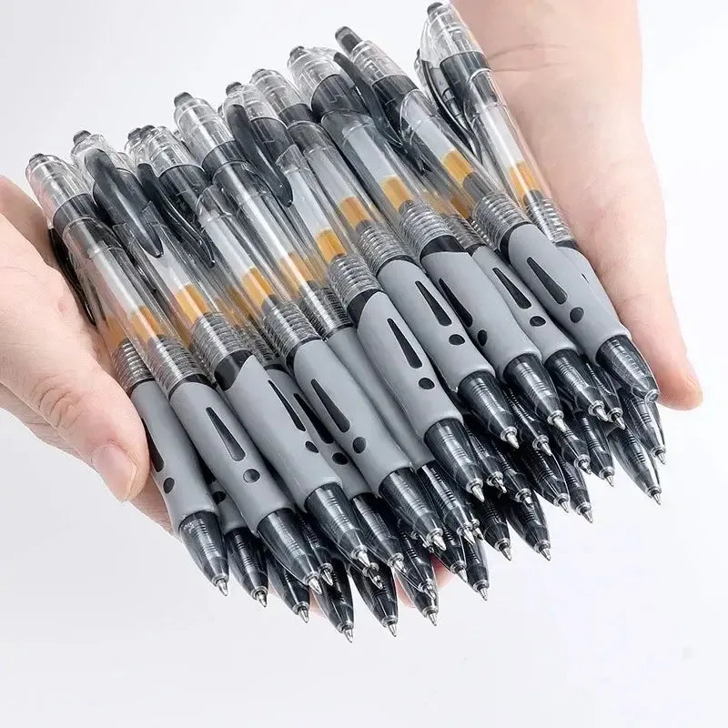 6/12pcs Retractable Gel Pens Set Black/Red/Blue Ink Ballpoint for Writing Refills Office Accessories School Supplies Stationery Oasis Select