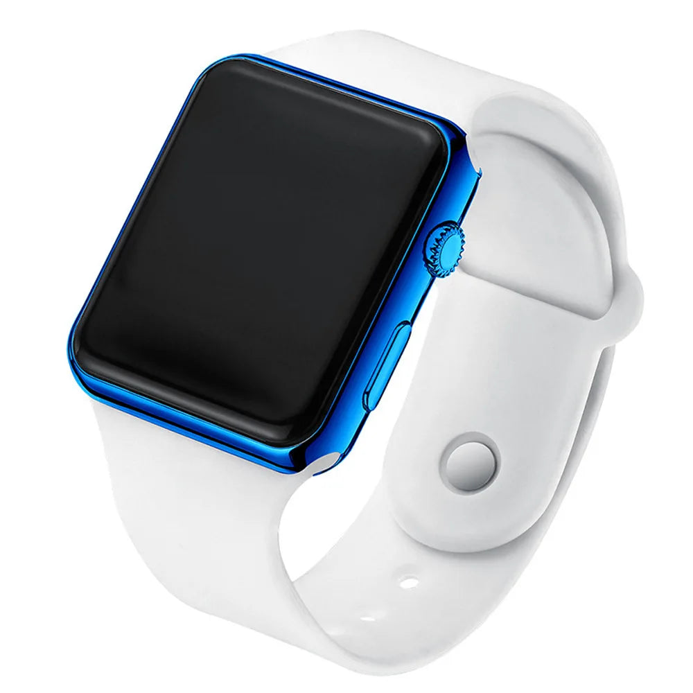 Men Sport LED Watches Men's Digital Watch Men Watch Silicone Electronic Watch Men Clock reloj hombre hodinky relogio masculino Oasis Select white blue