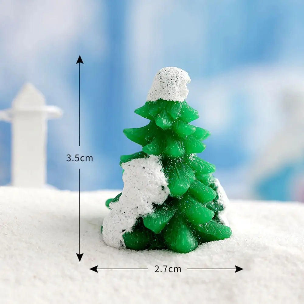 Snowman Bunny Resin Figurine | Micro Landscape Christmas Ornament