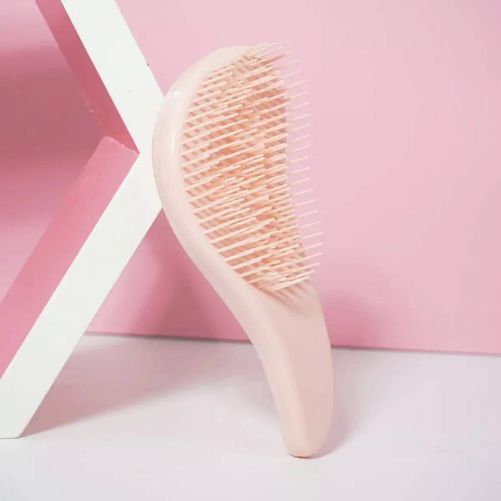 Marble Egg Comb & Air Cushion Brush Set | Detangling Hair Tools Hair Brush Comb Set Oasis Select pink1