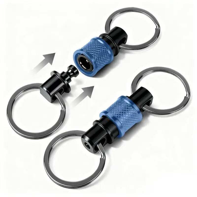 360° Rotating Quick-Release Keychain Clip – Aluminum Alloy