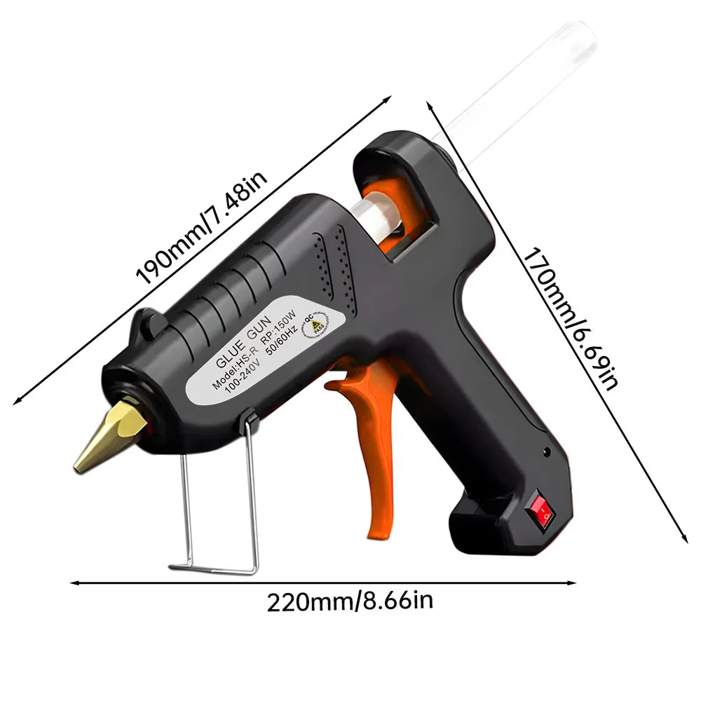 100/150W Household Lithium Electrothermal Glue Gun with Glue Sticks Industrial Guns Heat Temperature Thermo Electric Repair Tool Oasis Select