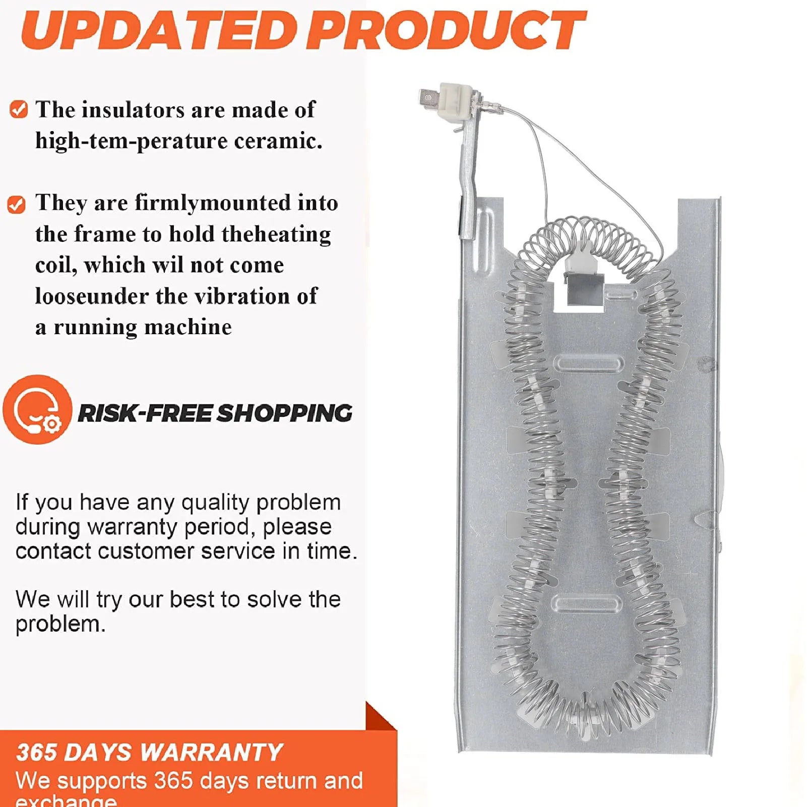 Dryer Heating 5400W W11344457 Drying Machine Heating for Maytag 240V Drying Machine Heating Oasis Select