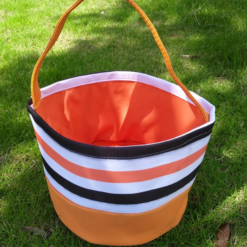 Halloween Portable Canvas Candy Bag Halloween Decoration Basket Kids Tote Bag Pumpkin Basket Halloween Decoration Oasis Select Style 1 Other