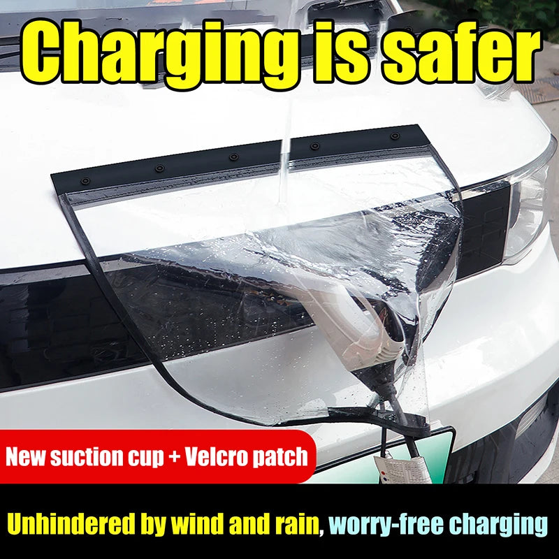 Electric Car Charging Port Waterproof Cover Suction EV Charger Car Cover Suction Adsorption Rain Cap UV Safe Charger Cover Oasis Select