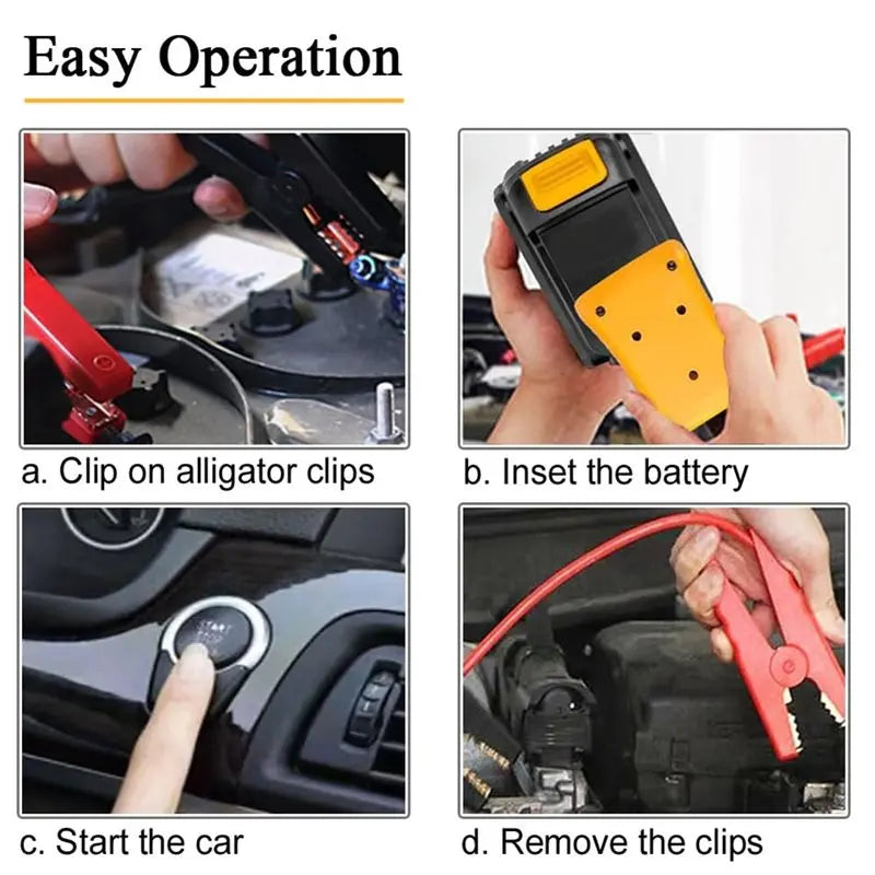 LIKE WISH Jumper Cables With Adapter For 20V Batter For Jumper Cables 2FT 8AWG Portable Automotive Booster Cables Oasis Select