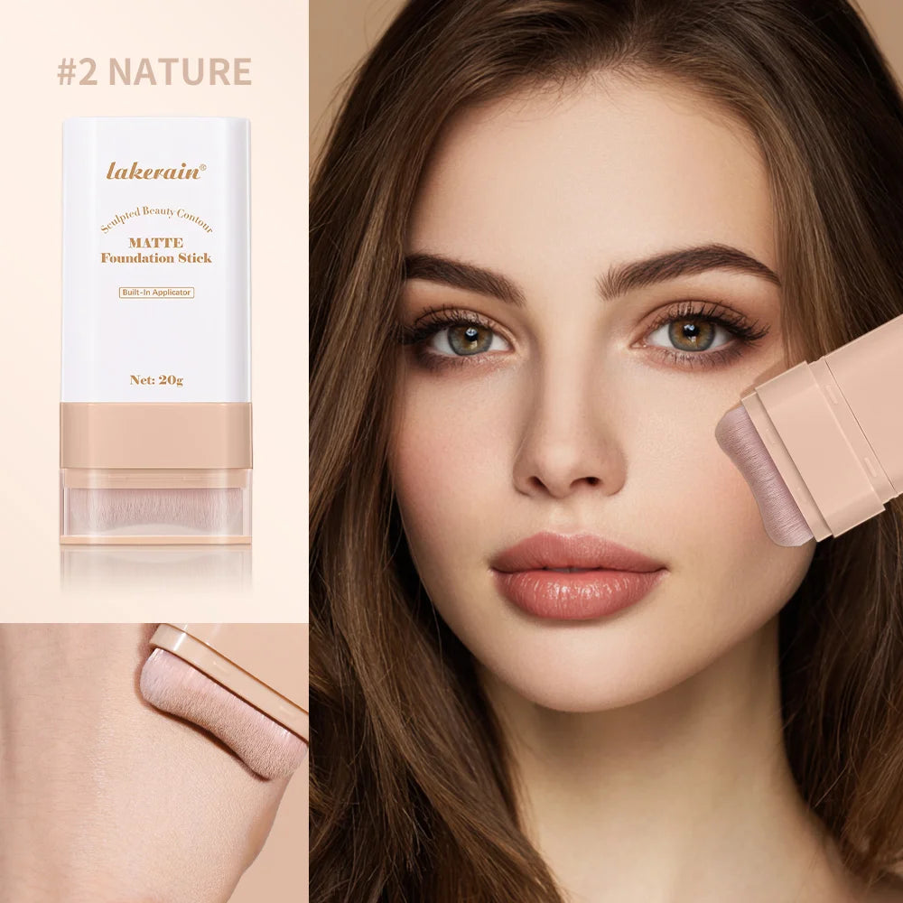 Skin Tint Foundation Stick with Brush Multi Use Matte Waterproof Long Lasting Oil Control Thin Coverage for Blemishes Concealer Oasis Select