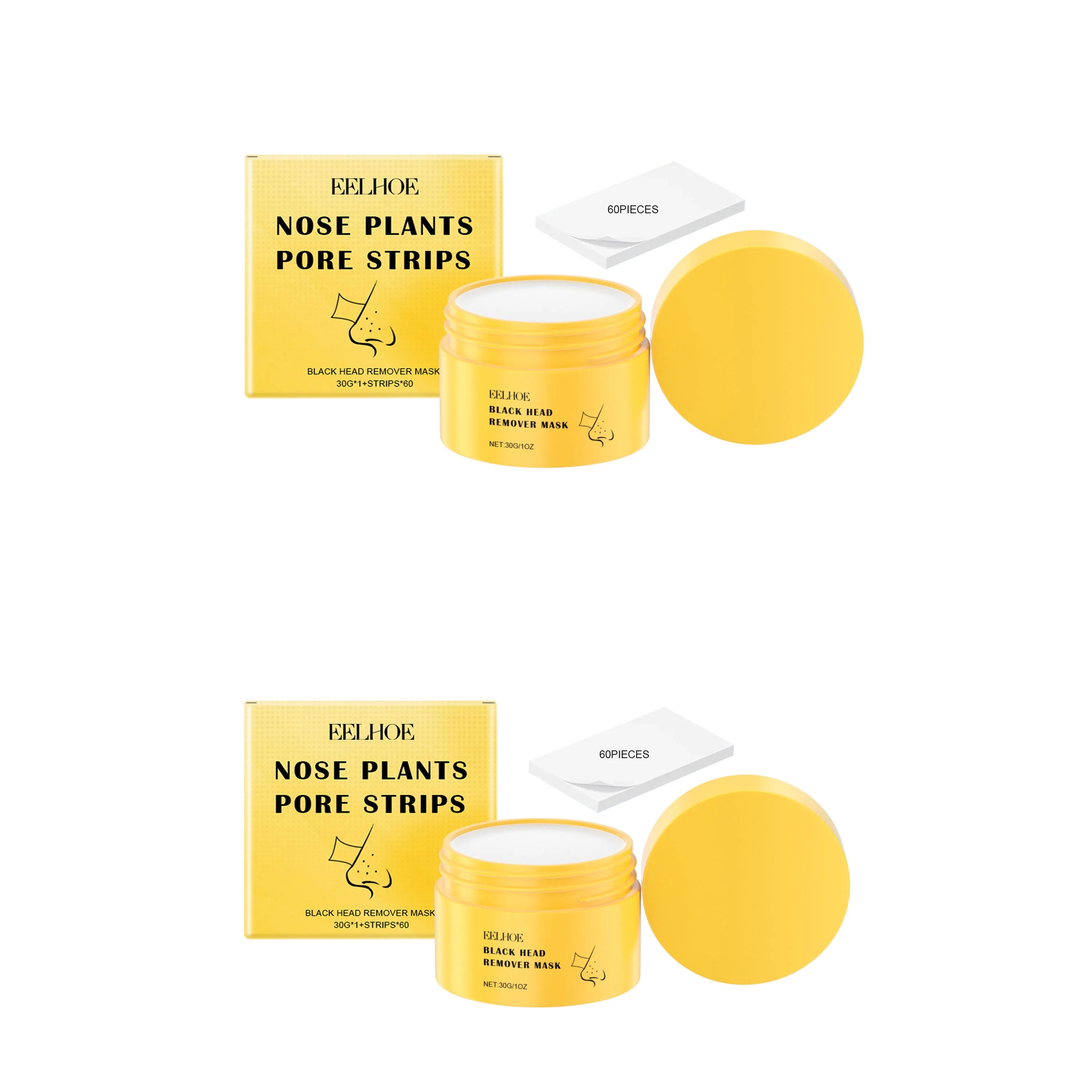 Eelhoe Blackhead Nose Strips – T-Zone Pore Cleansing & Moisturizing Pore Cleansing Strips Oasis Select 2pcs
