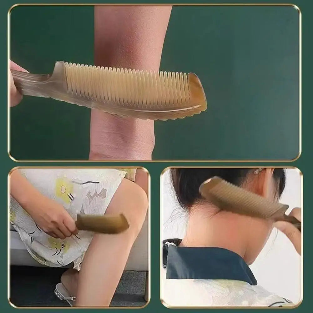 2PCS Hair Styling Horn Comb, Anti-Static Scalp Massaging Comb for Women Men, Hair Breakage Reducer Detangling Comb for Wet & Dry Oasis Select