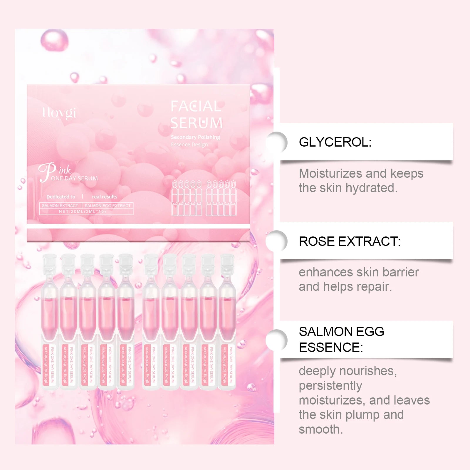 Hoygi Firming Hydrating Ampoule – Pore Refining Face Serum Face Serum Ampoule Oasis Select
