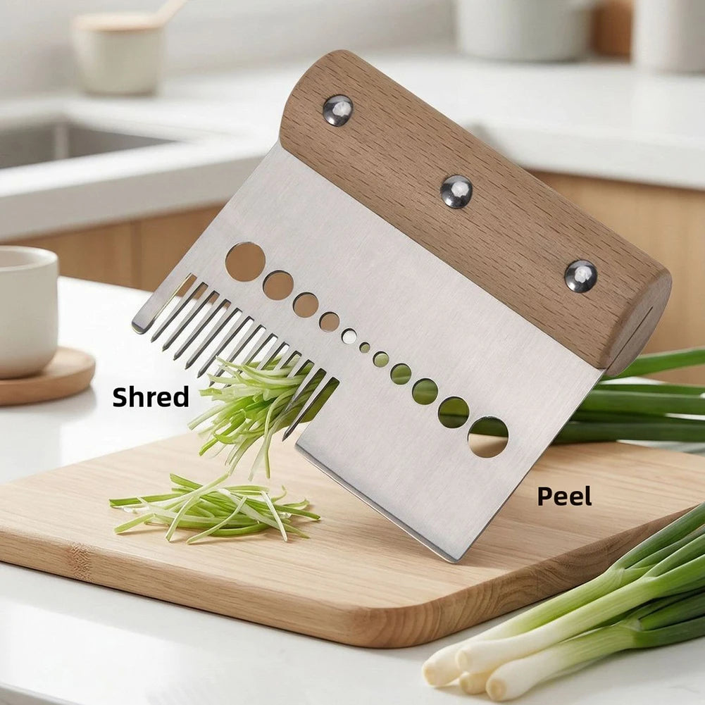 Multi-Blade Scallion Shredder | 304 Stainless Steel Julienne Tool