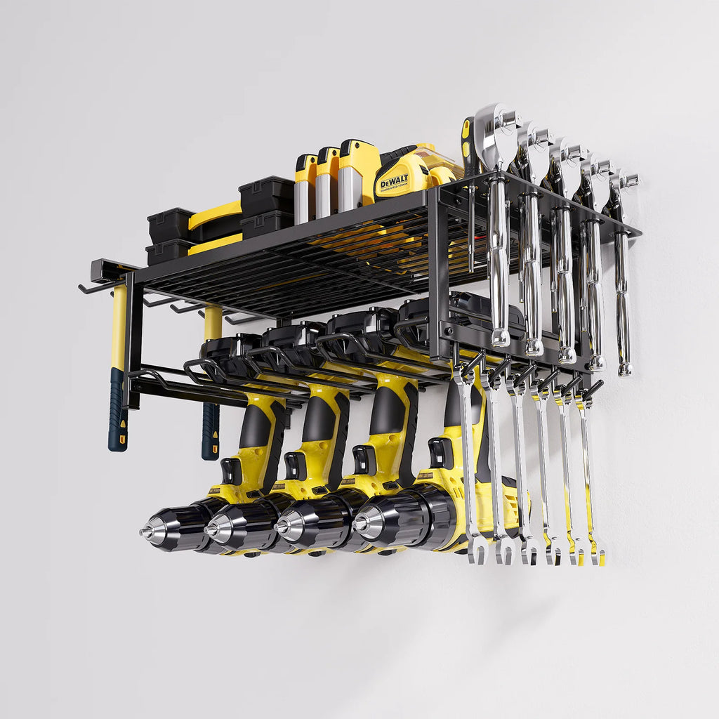 Wrought iron hand electric drill bracket, wall-mounted power tool rack, charging drill storage rack, tool storage rack Oasis Select