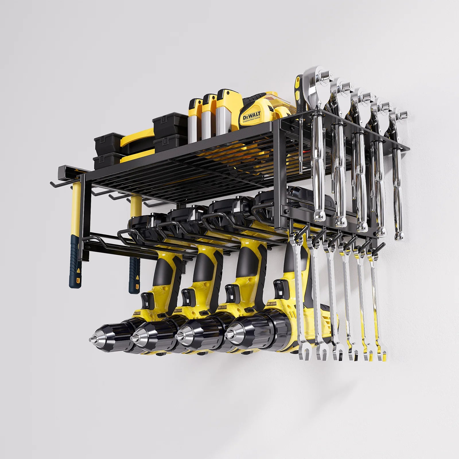 Wrought iron hand electric drill bracket, wall-mounted power tool rack, charging drill storage rack, tool storage rack Oasis Select