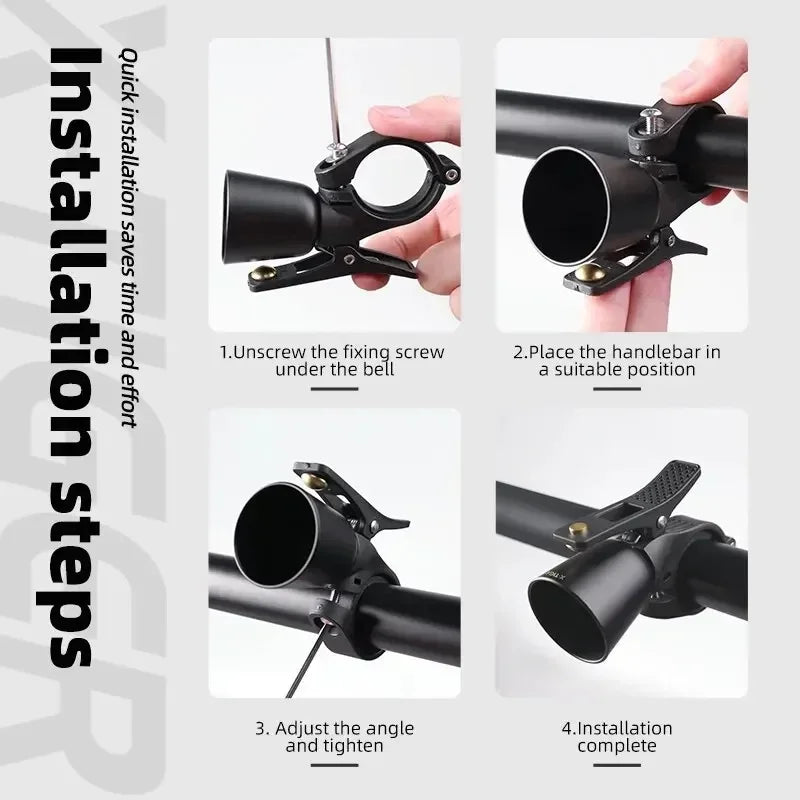 X-TIGER Bicycle Bell Ring Classical Stainless Handlebar Bell Safety Warning Bicycle Horn Crisp Sound Cycling Accessories Oasis Select