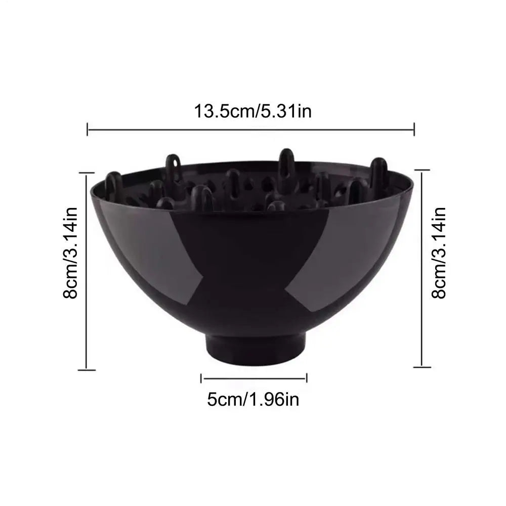 Diffuser Attachment for Hair Dryer Diffuser Head for Blow Dryer Adjustable from 1.4-inch to 2.6-inch Professional Styling Tool Oasis Select Black