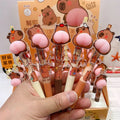 1Pc Cartoon Capybara Butt Pressing Neutral Pen Funny Writing Pens Quick-Drying Writing Smooth Kawaii Pens Aesthetic Stationery ﻿ Oasis Select China Mainland