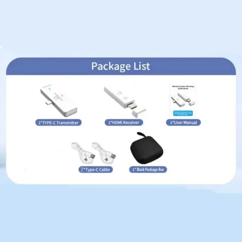 60Hz HDMI-Compatible Wireless Video Audio 50M 1080P Transmitter Receiver Wireless Display Adapter From PC to Projector & Monitor Oasis Select