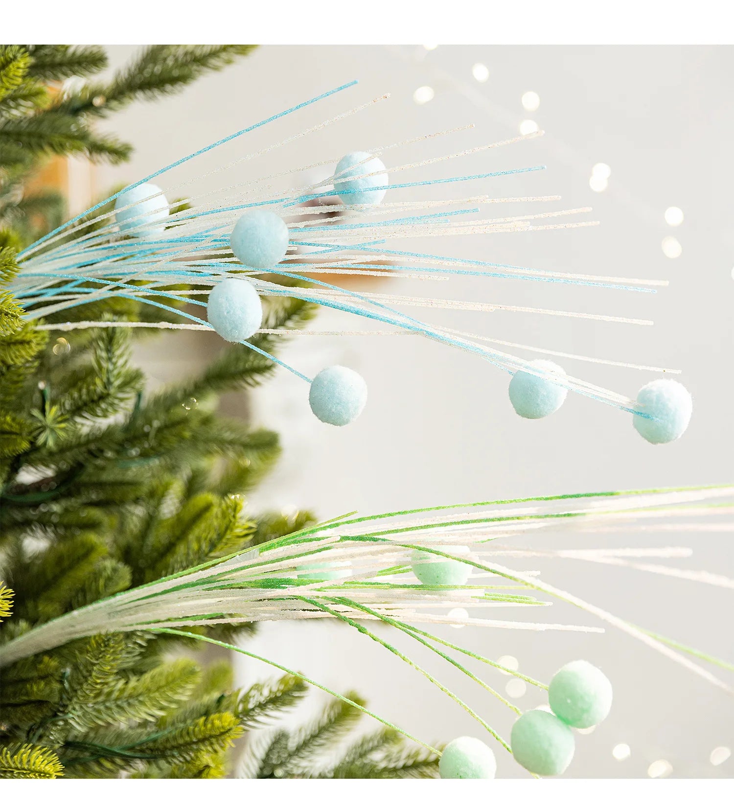 Pink Glitter Berry Stem Picks – Christmas Tree & DIY Craft Decor