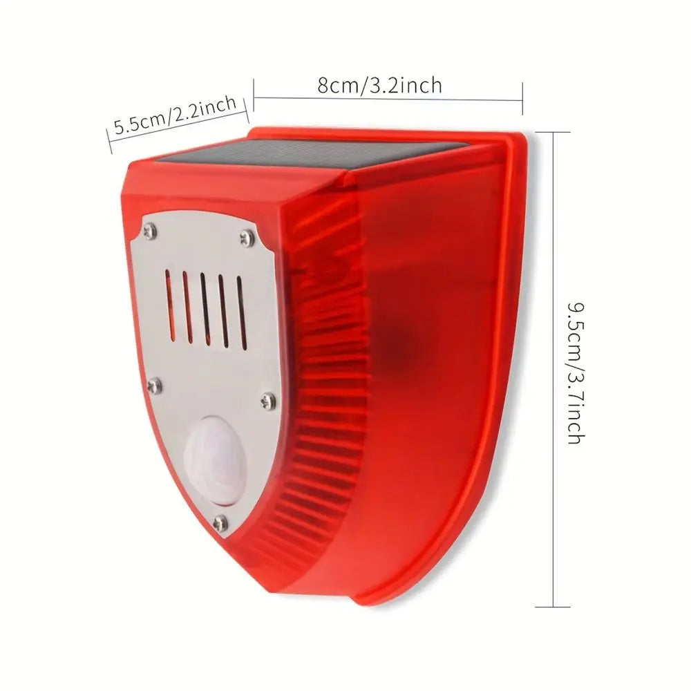 Waterproof Solar Alarm Multifunctional Portable Solar Charging Alarm Sound Alarm Animal Deterrent Solar Lamps Garage Security Oasis Select