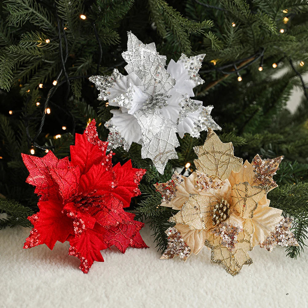 Festive Atmosphere 20cm DIY Flower Arrangement DIY Flower Arrangement For Christmas Bride Flannel Ornaments Beautiful Design Oasis Select