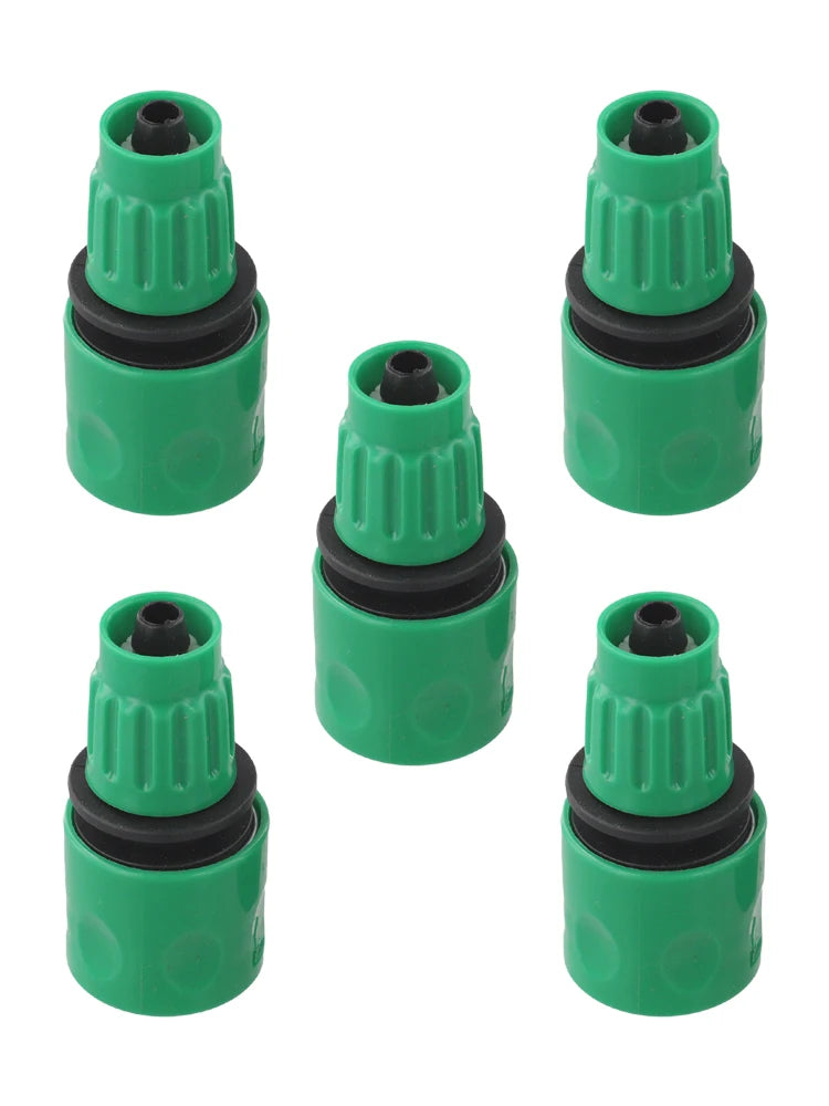 5pcs One-Way Quick Connector 3/8" Garden Watering Hose Irrigation Connector Water Pipe Connection Garden Agriculture Accessories Oasis Select