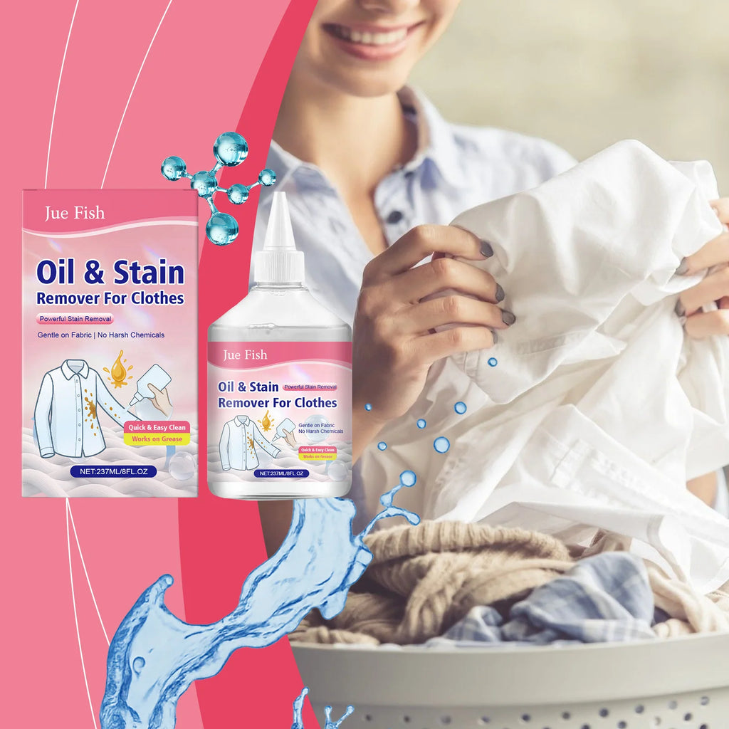 Jue-Fish Clothing Degreaser – Oil Stain Remover for Fabric Clothing Stain Remover Oasis Select
