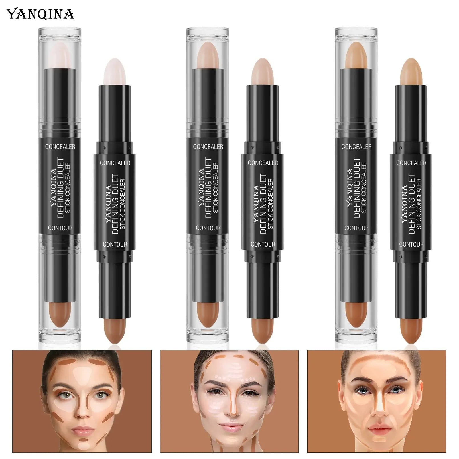 YANQINA Double-Ended Contour Stick – Highlight & Shadow Cream