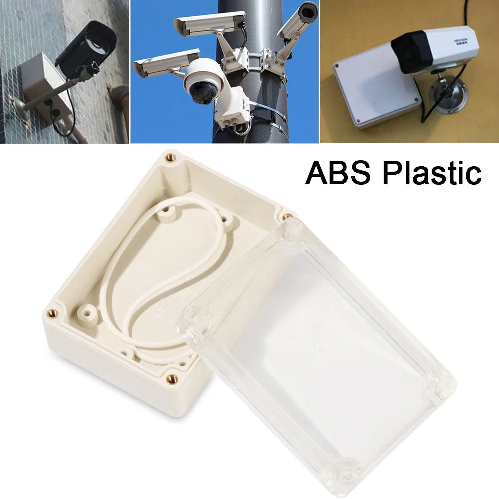 Plastic Junction Box White Waterproof Enclosure Box Electronic Transparent Cover Instrument Housing Case Electrical Project Box Oasis Select