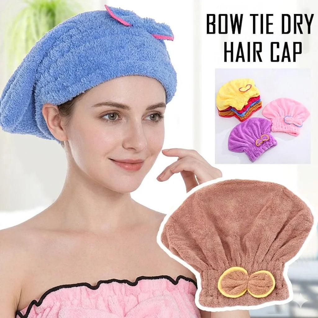 Quick Dry Hair Wrap Towel Thick Microfiber Drying Cap Bowknot Designer Shower Hat Super Absorbent Hair Bonnet For Long Thick Hai Oasis Select