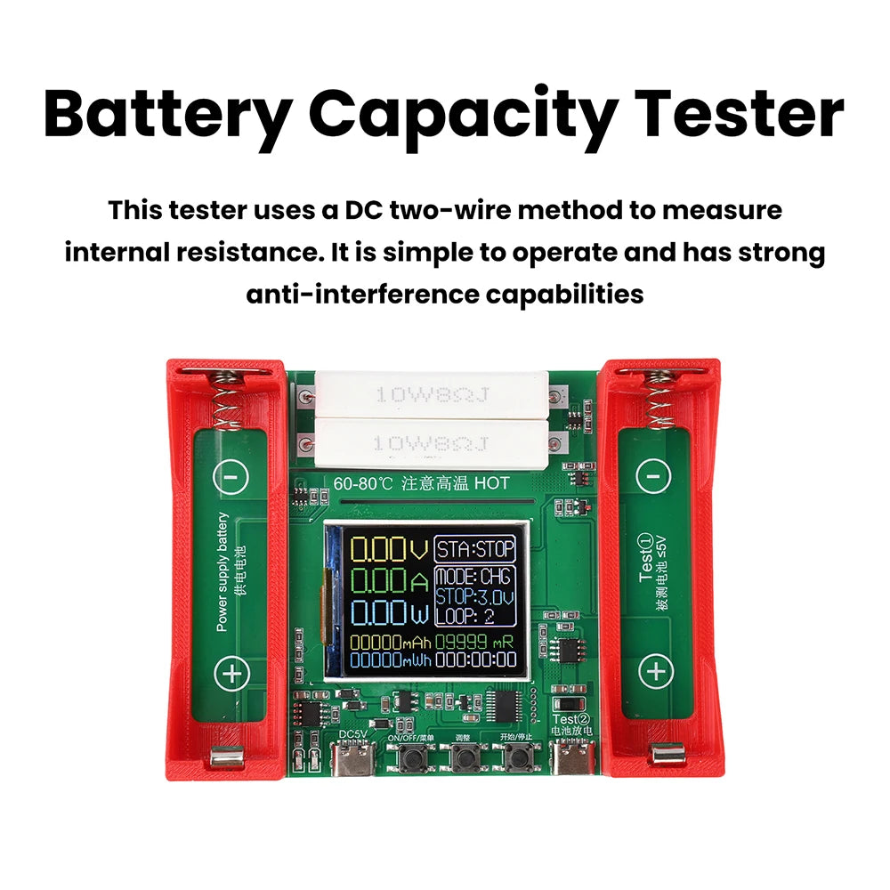 BT4-1CHN 21700 Battery Capacity Tester Single Channel Type C 1 Channel Battery Capacity Tester Electronic Load Tester Oasis Select