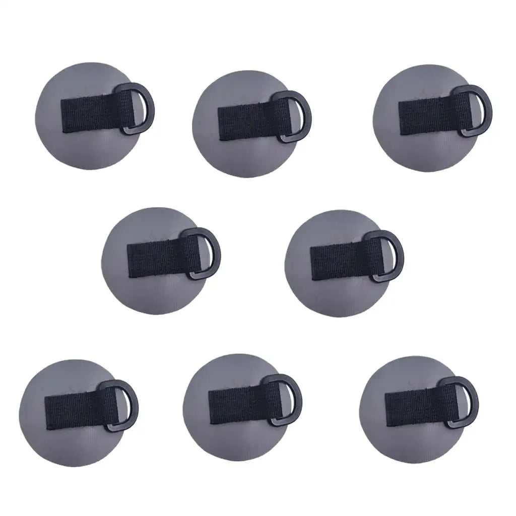 Pvc Boat Fastening D-rings Boat Carriages Keeper Pad Eye Stowage D Tie-Down Ring Cleat Inflatable Boat SUP boad Dring Oasis Select 8 Piece Gray