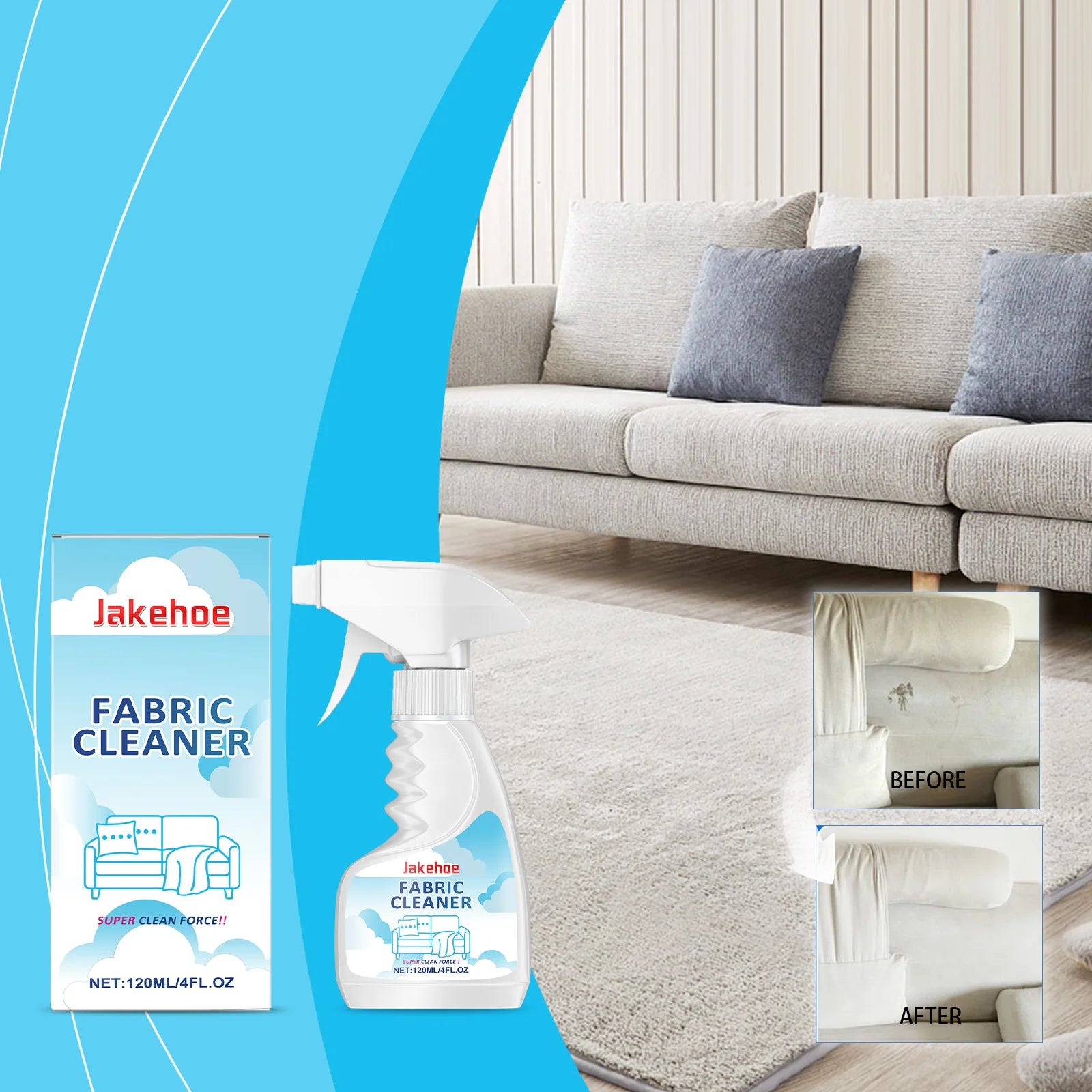 Jakehoe Fabric Foam Cleaner – Sofa, Carpet & Curtain Stains Fabric Foam Cleaner Oasis Select