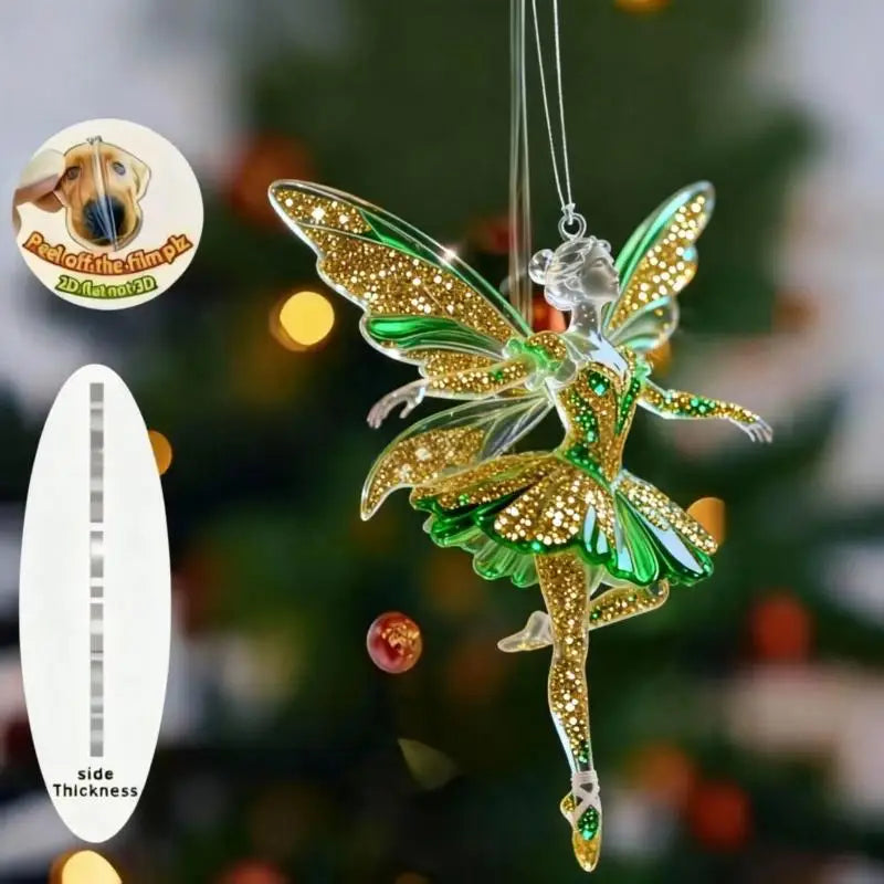 Sparkling Ballerina Acrylic Pendant | Car & Christmas Ornament
