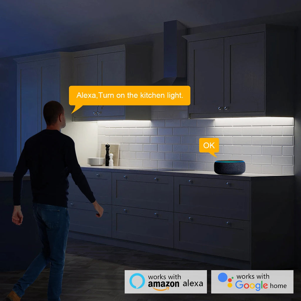 12V LED Soundproof Panel Decor COB Light Strip Wall Lamp for Smart Zigbee Tuya APP Control Wine Show Cabinet Night Lighting Oasis Select