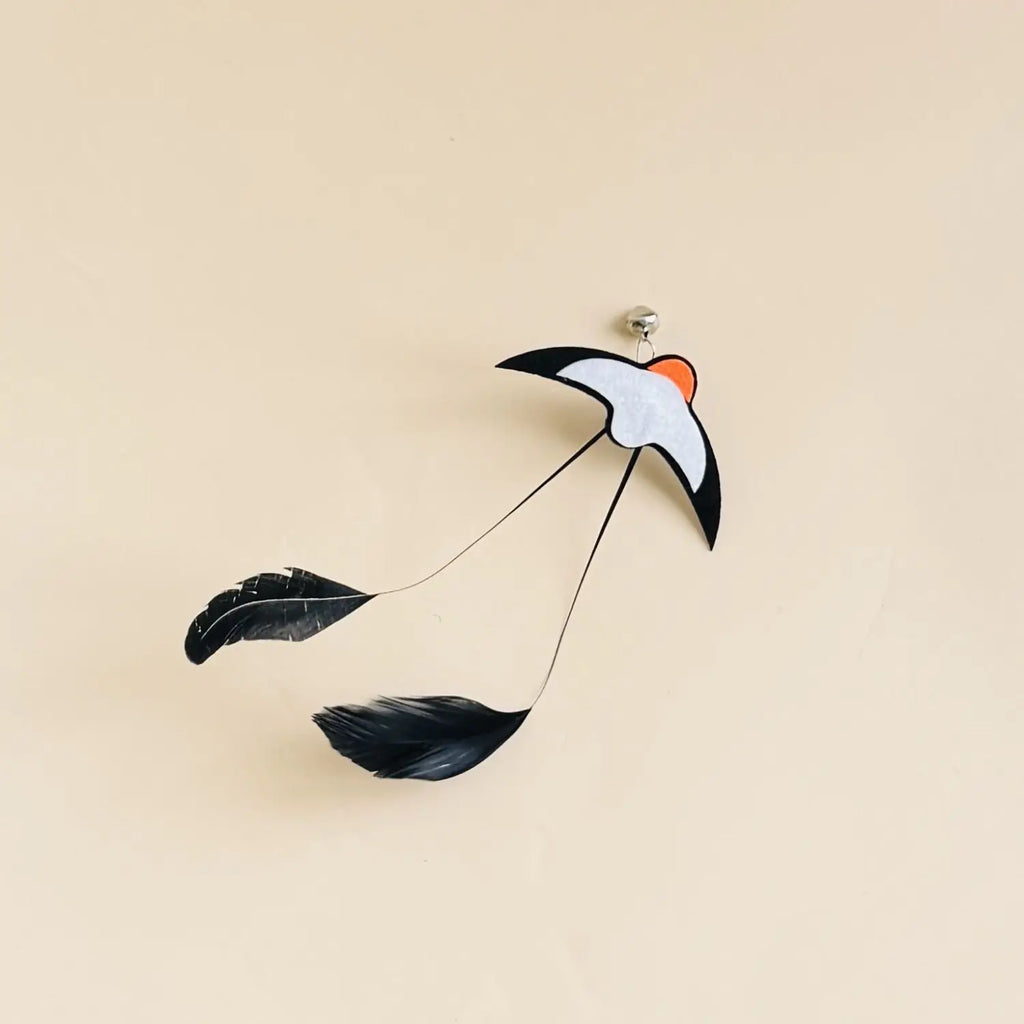 Cat Toys Teaser Sticks Swallow with Bells Feather Cat Teaser Boring Little Toy Interaction Oasis Select