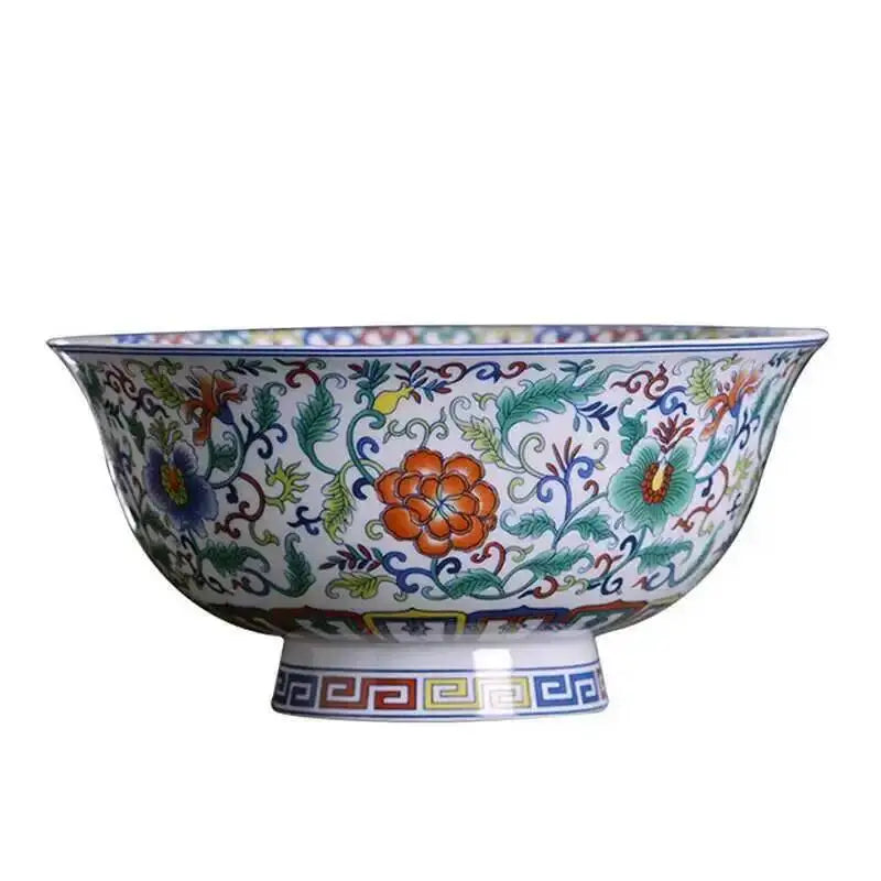 Jingdezhen Ceramic Bone Chinese Rice Porridge Bowl Soup Noodles Antique Bowl Oasis Select